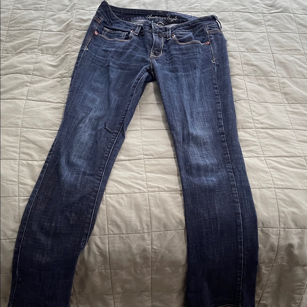 American Eagle Outfitters Women's Dark Blue Skinny Jeans